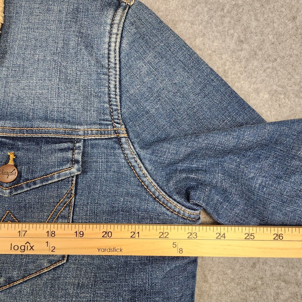 Wrangler Women's Retro Denim Jacket Sherpa Lined Western Large Excellent Cond. - Picture 13 of 13